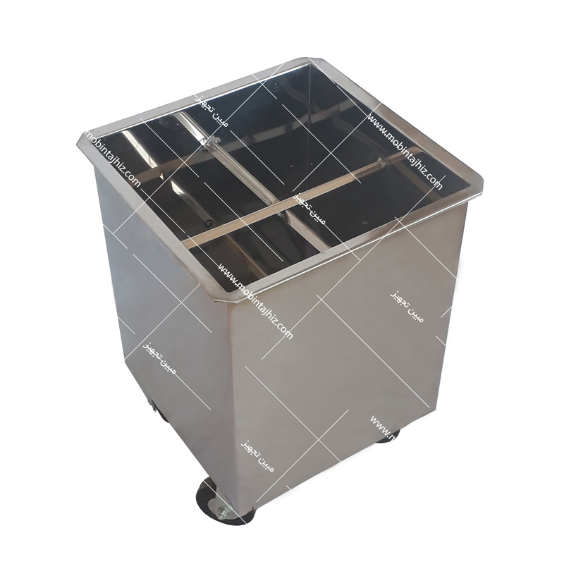 سطل سیخ استیل چرخدار